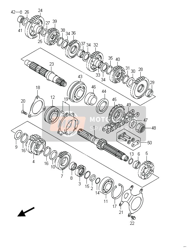 Suzuki GSF650(S)(A)(SA) BANDIT 2011 Transmission pour un 2011 Suzuki GSF650(S)(A)(SA) BANDIT