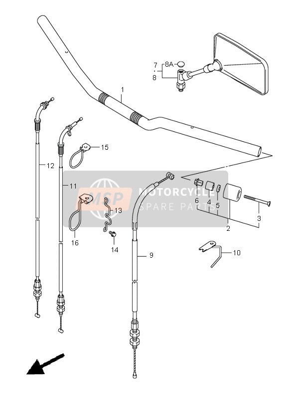 Suzuki SV650(N)(S) 2006 Handlebar (With Out Cowling) for a 2006 Suzuki SV650(N)(S)