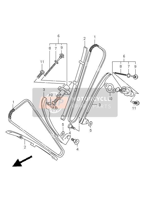 Suzuki VL125 INTRUDER 2006 Catena a camme per un 2006 Suzuki VL125 INTRUDER