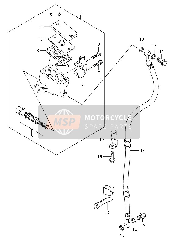 Suzuki VL125 INTRUDER 2006 HAUPTZYLINDER VORNE für ein 2006 Suzuki VL125 INTRUDER