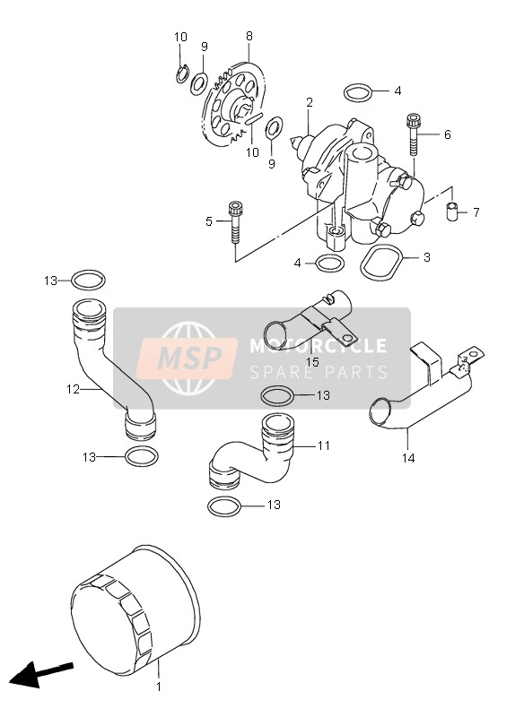 Suzuki GSX600F 1996 Oil Pump for a 1996 Suzuki GSX600F