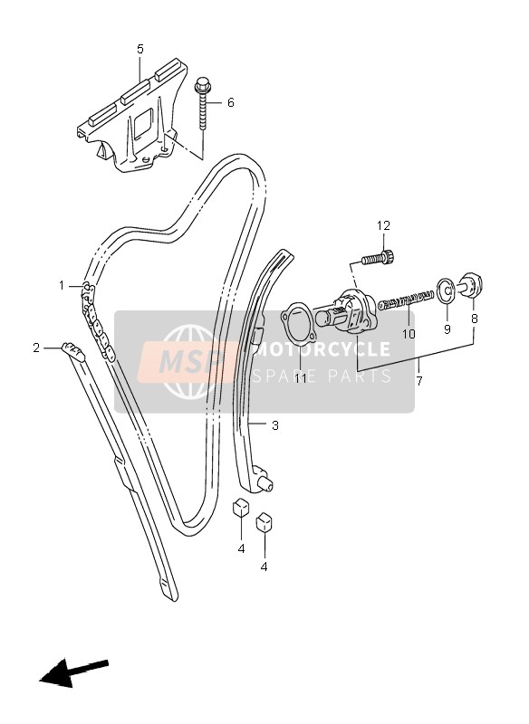 Suzuki GSX600F 1996 Catena a camme per un 1996 Suzuki GSX600F