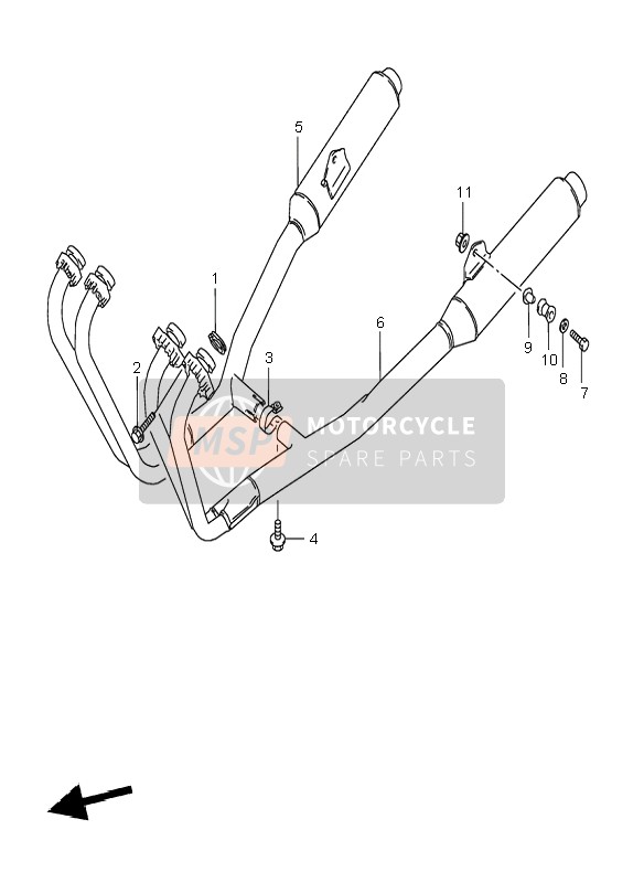 Suzuki GSX600F 1996 Muffler for a 1996 Suzuki GSX600F