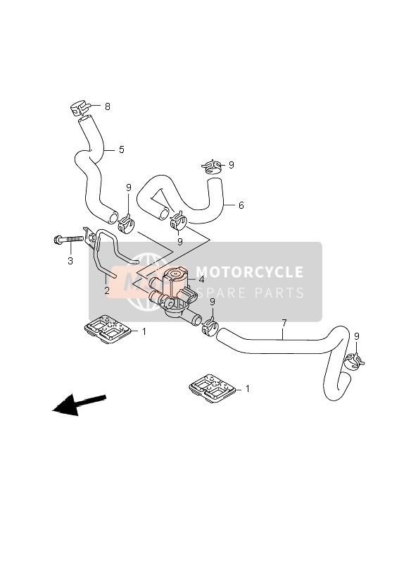 Suzuki GSR600(A) 2007 SEKUNDÄRLUFT für ein 2007 Suzuki GSR600(A)