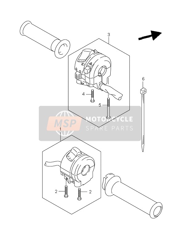 Suzuki GSR600(A) 2007 HANDSCHALTER für ein 2007 Suzuki GSR600(A)