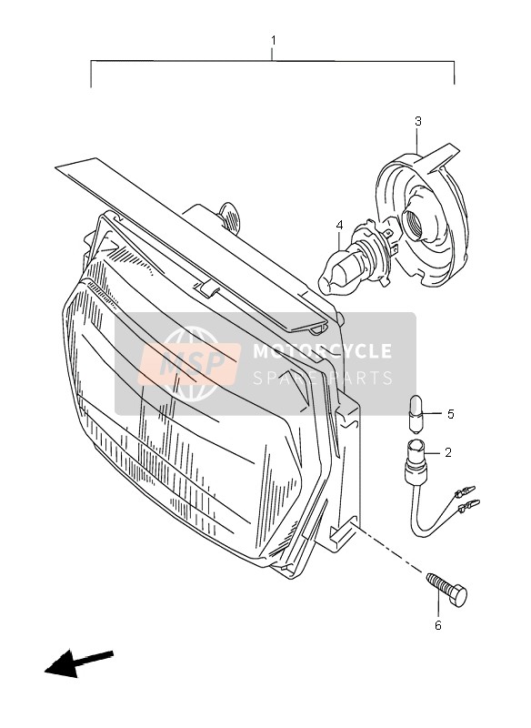 Suzuki GSX600F 1996 Headlamp for a 1996 Suzuki GSX600F