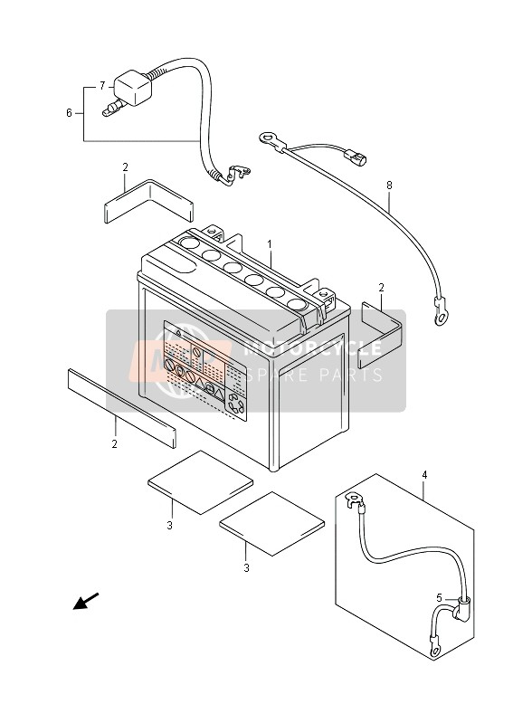 Suzuki VZ800 INTRUDER 2013 Battery for a 2013 Suzuki VZ800 INTRUDER