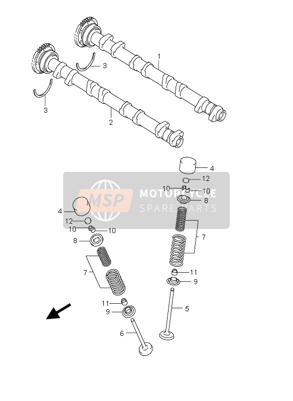 Suzuki GSX1300RZ HAYABUSA 2007 Camshaft & Valve for a 2007 Suzuki GSX1300RZ HAYABUSA