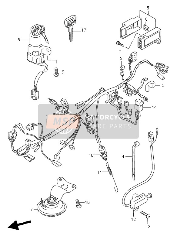 Suzuki GSX600F 1996 Arnés de cableado para un 1996 Suzuki GSX600F