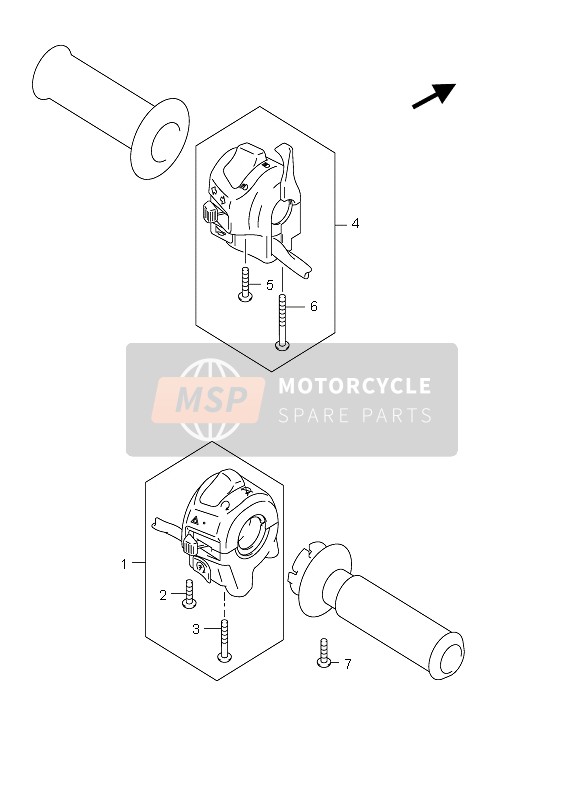 Suzuki GSX1300RZ HAYABUSA 2007 Handle Switch for a 2007 Suzuki GSX1300RZ HAYABUSA