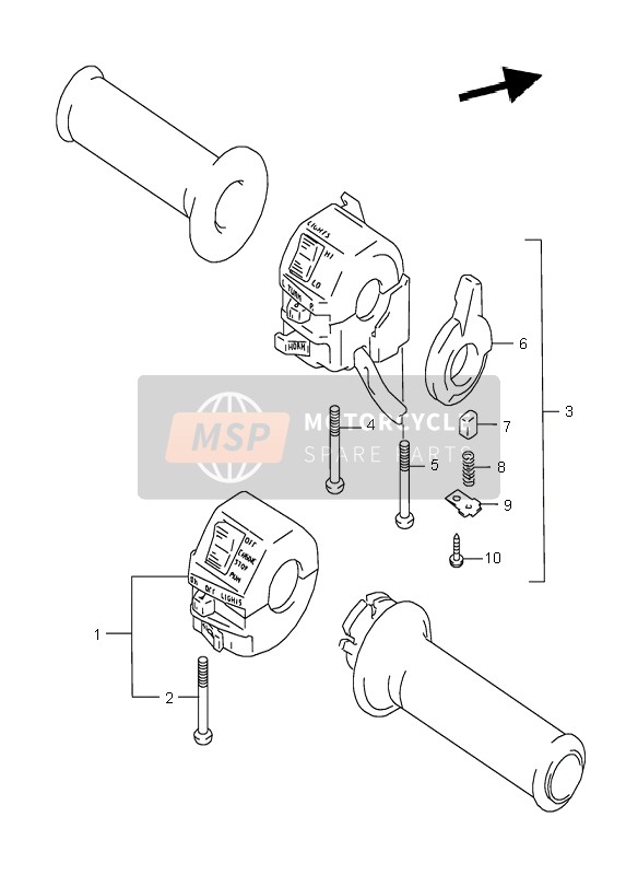 Suzuki GSX600F 1996 Handle Switch for a 1996 Suzuki GSX600F