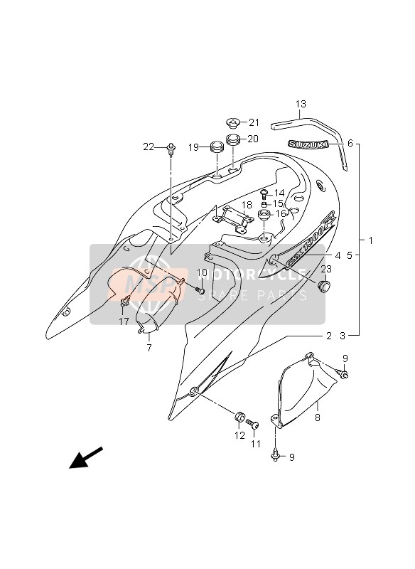 4716127E00, Cushion, Upper, Suzuki, 2