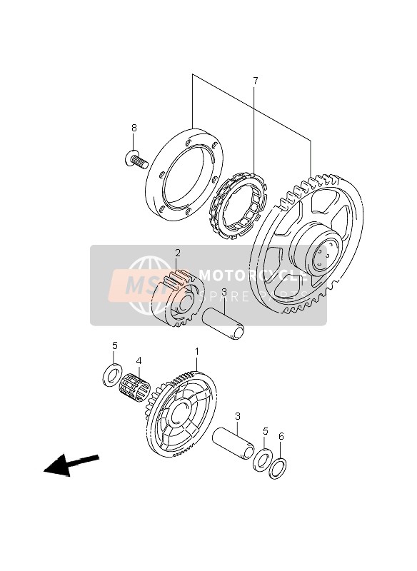 Suzuki GSX-R600 2007 Starter Clutch for a 2007 Suzuki GSX-R600