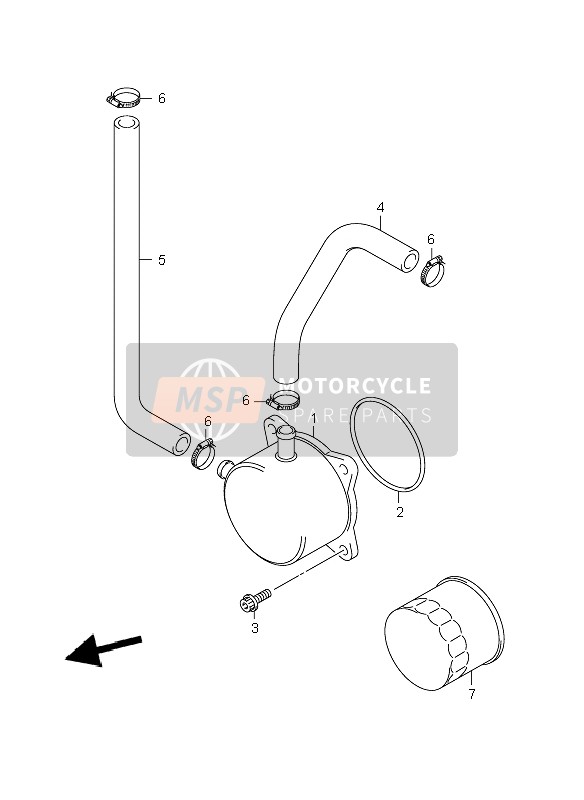 Suzuki GSX-R600 2007 Refroidisseur d'huile pour un 2007 Suzuki GSX-R600