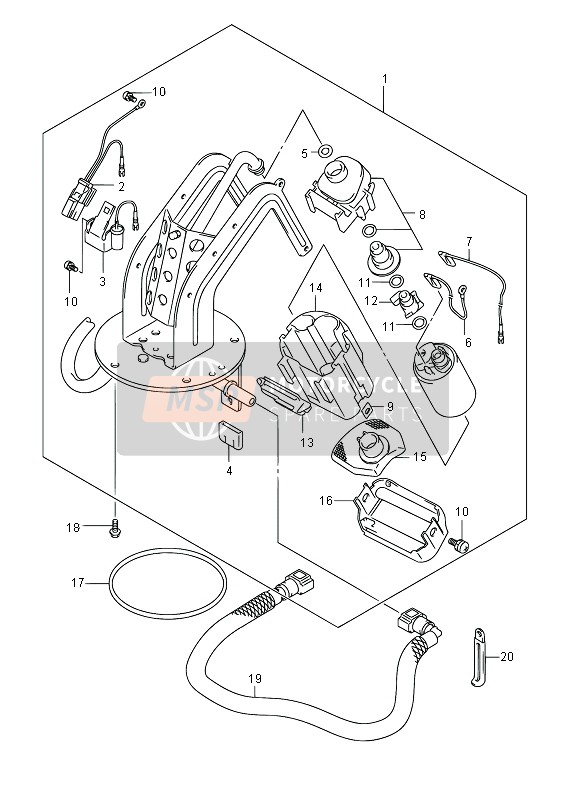 Suzuki GSF650(S)(A)(SA) BANDIT 2012 KRAFTSTOFFPUMPE für ein 2012 Suzuki GSF650(S)(A)(SA) BANDIT