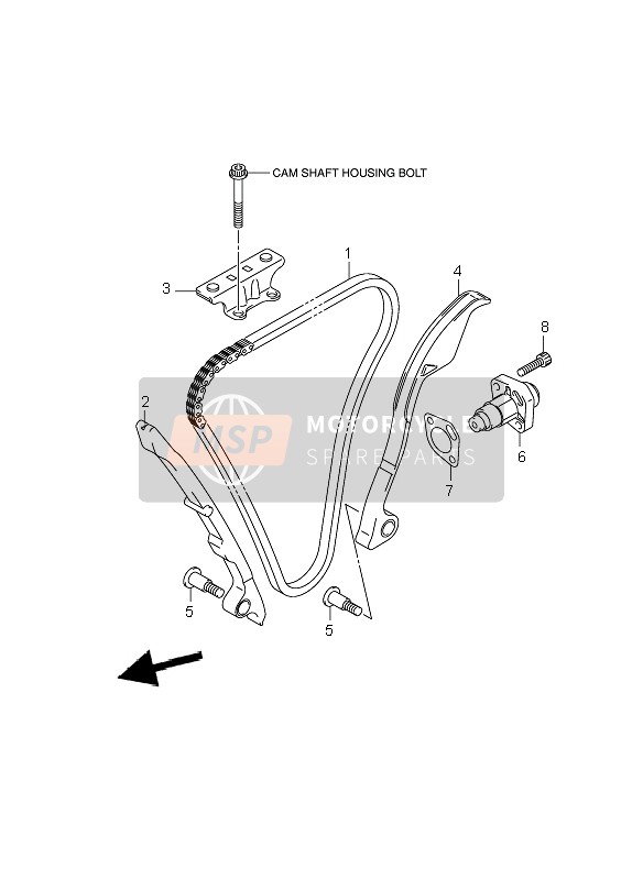 Suzuki GSX-R750 2007 Catena a camme per un 2007 Suzuki GSX-R750