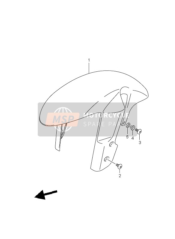 Suzuki GSX-R750 2007 Front Fender for a 2007 Suzuki GSX-R750