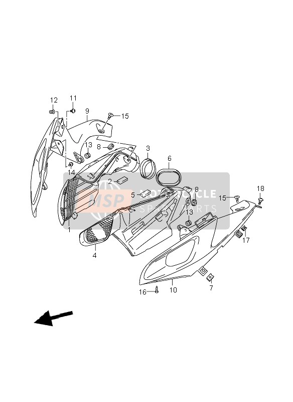 Suzuki GSX-R750 2007 Intake Pipe for a 2007 Suzuki GSX-R750