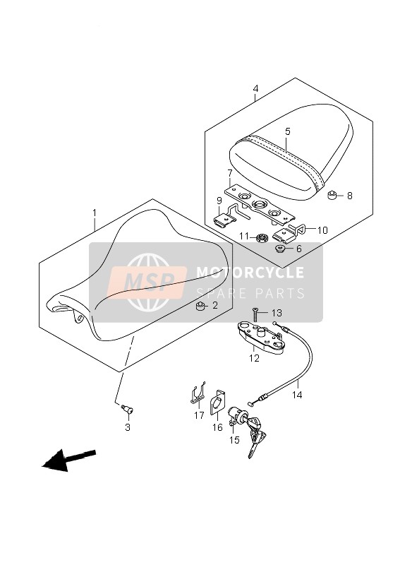 4518001H00, Band Assy, Seat, Suzuki, 1