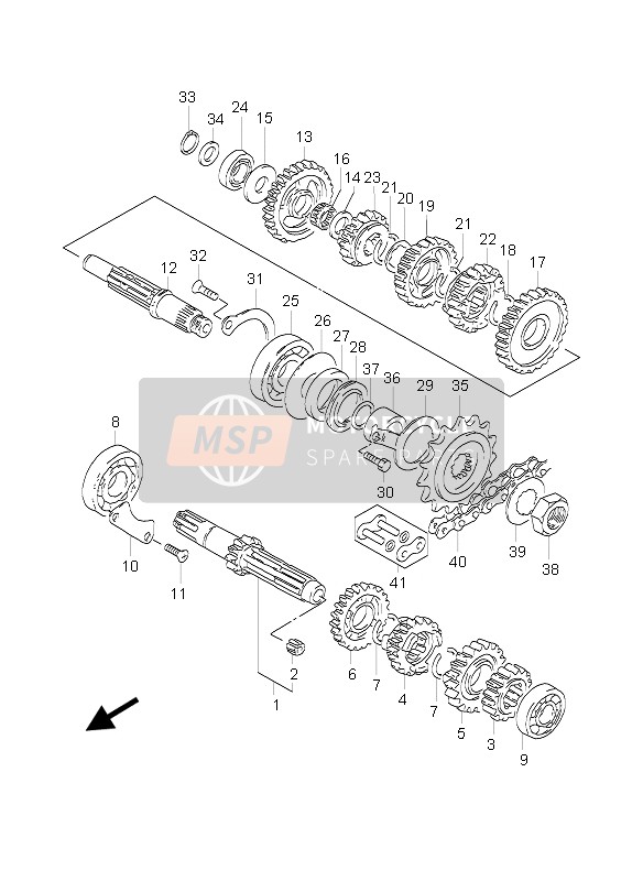 Suzuki GZ250 MARAUDER 2007 Transmission pour un 2007 Suzuki GZ250 MARAUDER