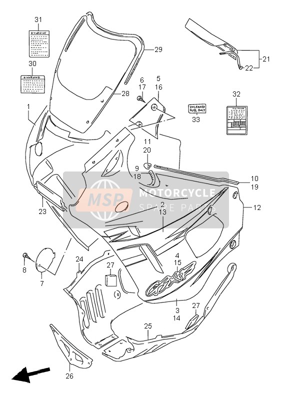 9440143CH11ZV, Cover Assy, Cowling, R, Suzuki, 0