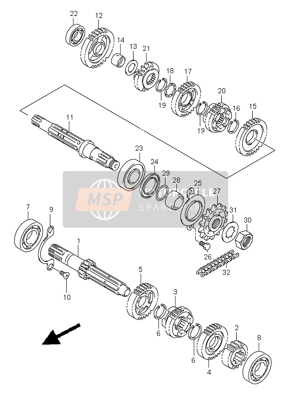 Suzuki VL125 INTRUDER 2007 Transmission pour un 2007 Suzuki VL125 INTRUDER