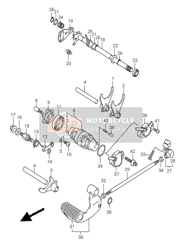 Suzuki VL125 INTRUDER 2007 Changement de vitesse pour un 2007 Suzuki VL125 INTRUDER