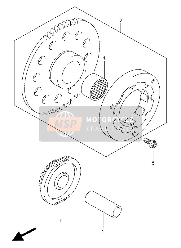 Suzuki VL250 INTRUDER 2007 Starter Clutch for a 2007 Suzuki VL250 INTRUDER