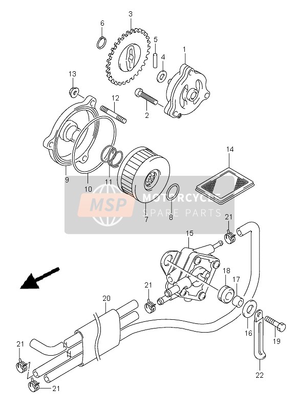 Suzuki VL250 INTRUDER 2007 La pompe à huile & Pompe à carburant pour un 2007 Suzuki VL250 INTRUDER