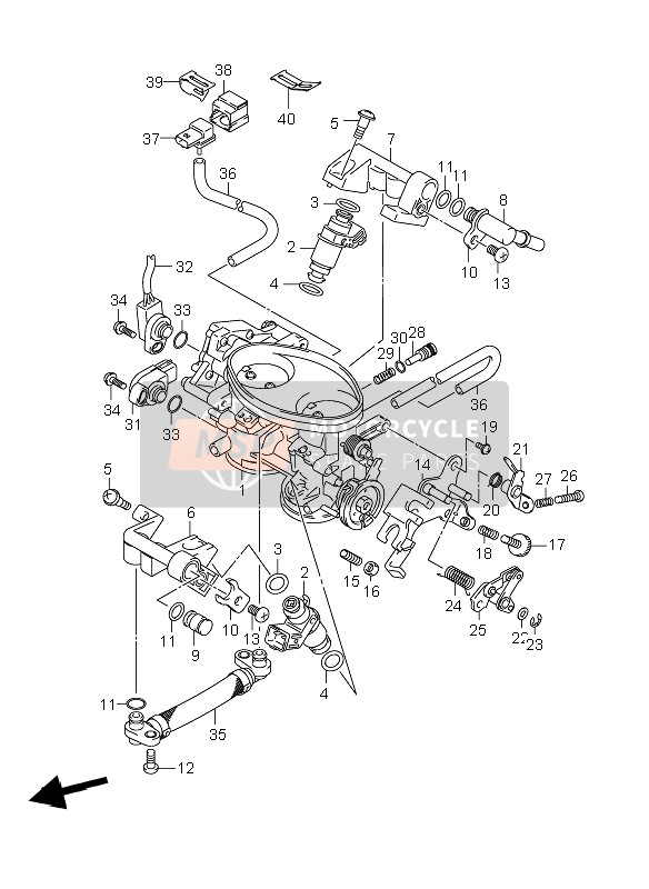 Suzuki VL800(C) VOLUSIA 2007 Throttle Body for a 2007 Suzuki VL800(C) VOLUSIA