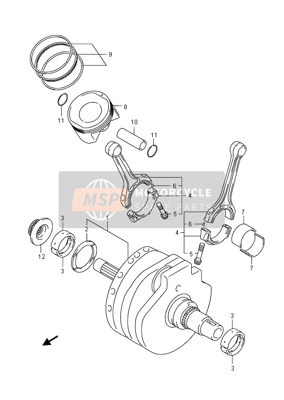 1211140H100F0, Piston, Suzuki, 1