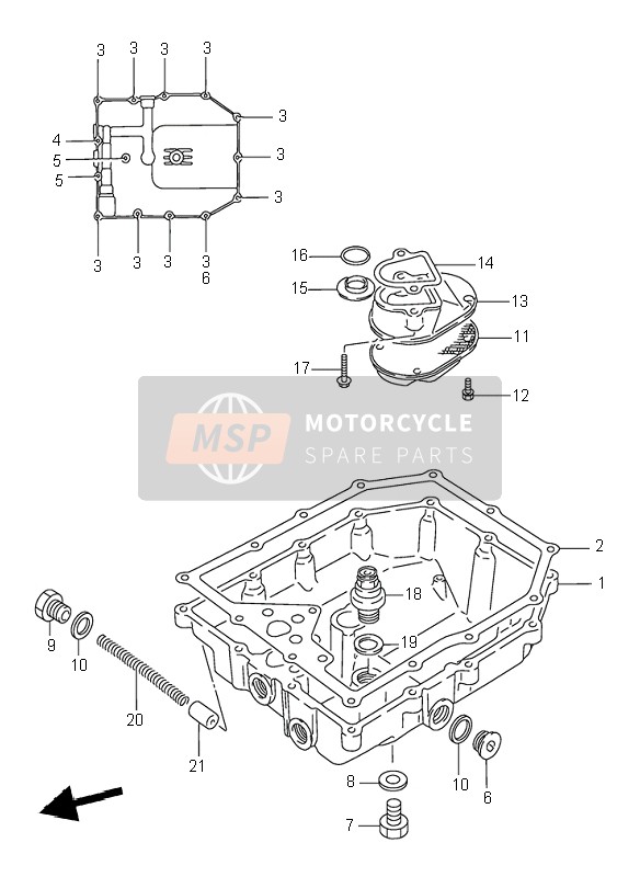 Suzuki GSX750F 1996 ÖLWANNE für ein 1996 Suzuki GSX750F