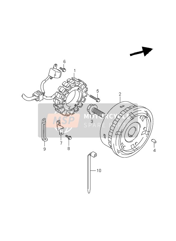 Suzuki VL1500 INTRUDER LC 2007 Aimants pour un 2007 Suzuki VL1500 INTRUDER LC