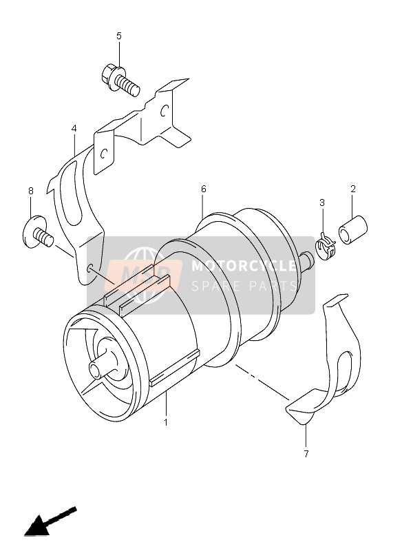 Suzuki VL1500 INTRUDER LC 2007 Tanque de captura de combustible para un 2007 Suzuki VL1500 INTRUDER LC