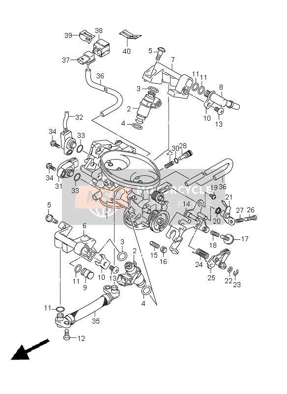 Suzuki VZ800(Z) INTRUDER 2007 Corps de papillon pour un 2007 Suzuki VZ800(Z) INTRUDER