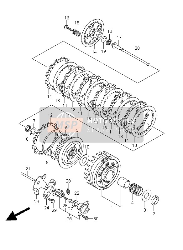 Suzuki VZ800(Z) INTRUDER 2007 Embrague para un 2007 Suzuki VZ800(Z) INTRUDER