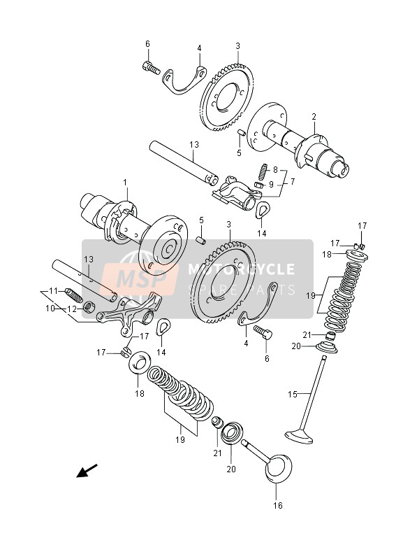 Suzuki VZ1500 INTRUDER 2013 Cam Shaft & Valve for a 2013 Suzuki VZ1500 INTRUDER