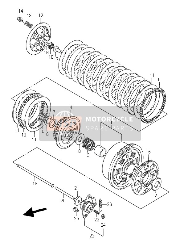 Suzuki GSX750F 1996 Embrayage pour un 1996 Suzuki GSX750F