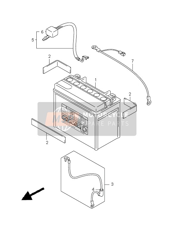 Suzuki VZ800(Z) INTRUDER 2007 Battery for a 2007 Suzuki VZ800(Z) INTRUDER