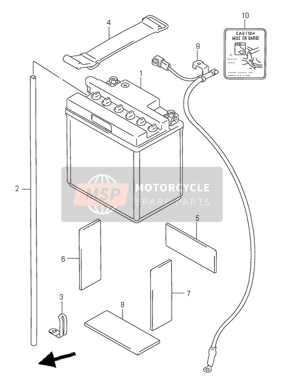 Suzuki GSX750F 1996 Batterie pour un 1996 Suzuki GSX750F