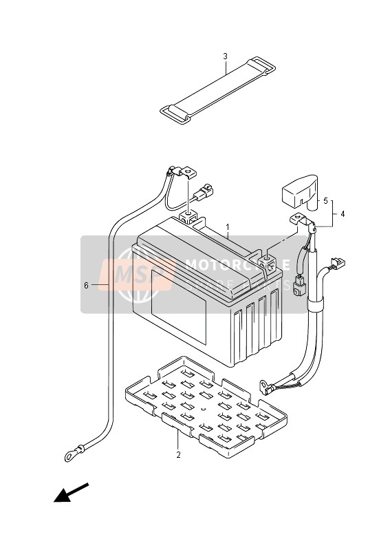 Suzuki GSF650(S)(A)(SA) BANDIT 2012 Battery (GSF650A) for a 2012 Suzuki GSF650(S)(A)(SA) BANDIT