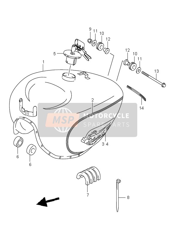 Suzuki VL125 INTRUDER 2000 TANK für ein 2000 Suzuki VL125 INTRUDER