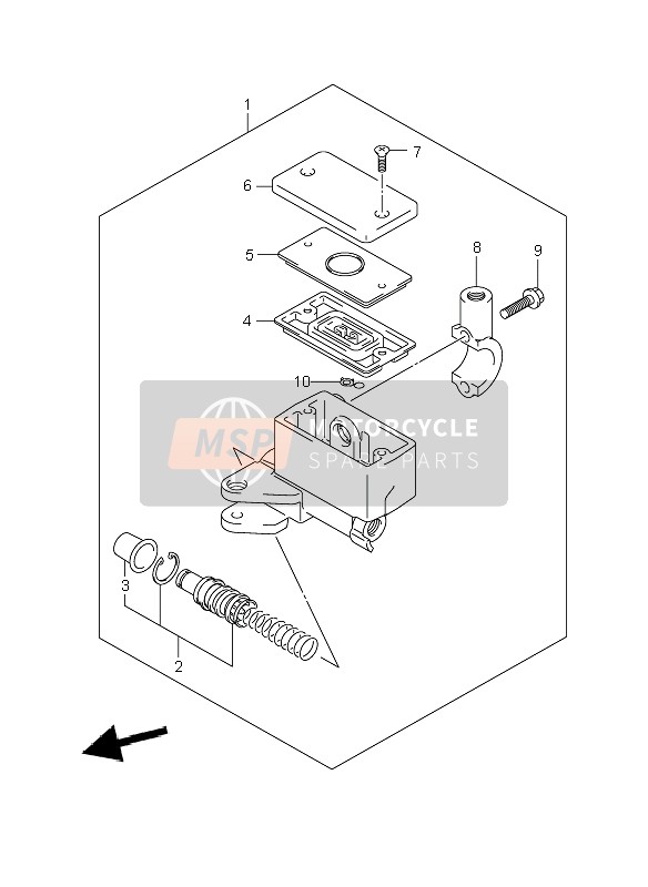 Suzuki DL650A V-STROM 2008 Front Master Cylinder for a 2008 Suzuki DL650A V-STROM