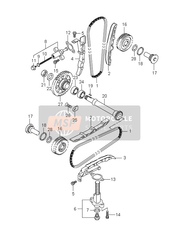 Suzuki DL1000 V-STROM 2008 STEUERKETTE für ein 2008 Suzuki DL1000 V-STROM