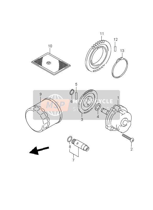 Suzuki DL1000 V-STROM 2008 Bomba de aceite para un 2008 Suzuki DL1000 V-STROM