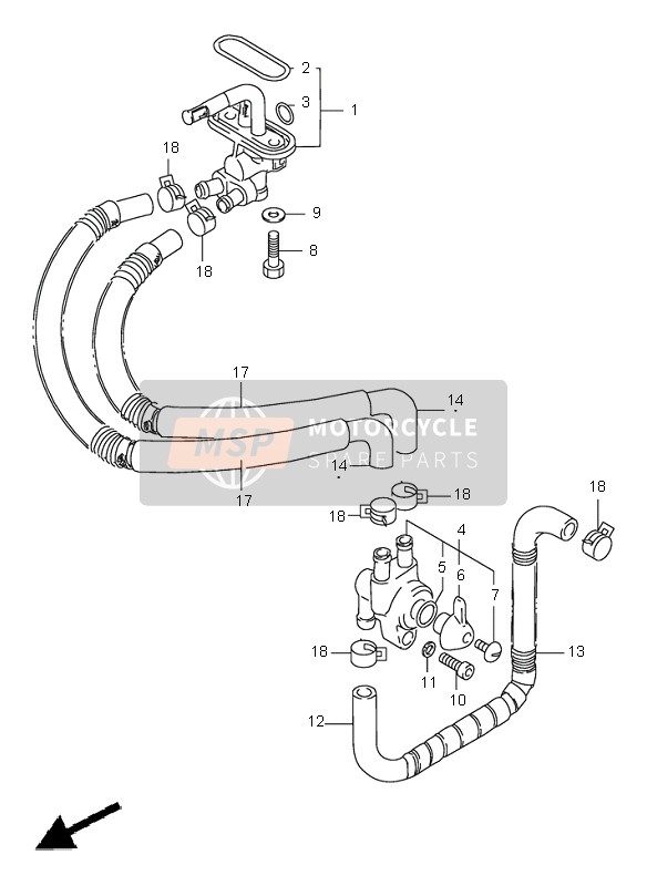 Suzuki VS1400 INTRUDER 1998 Robinet de carburant pour un 1998 Suzuki VS1400 INTRUDER