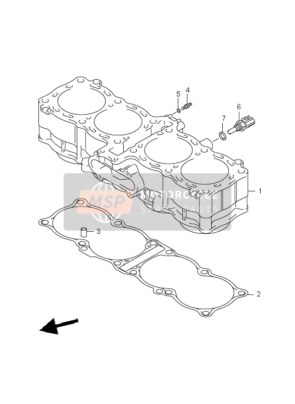 Suzuki GSF650(N)(S)(NA)(SA) BANDIT 2008 Cylinder for a 2008 Suzuki GSF650(N)(S)(NA)(SA) BANDIT