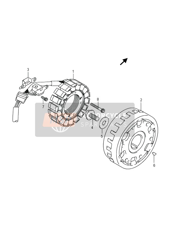 Suzuki VZ1500 INTRUDER 2013 Imanes para un 2013 Suzuki VZ1500 INTRUDER