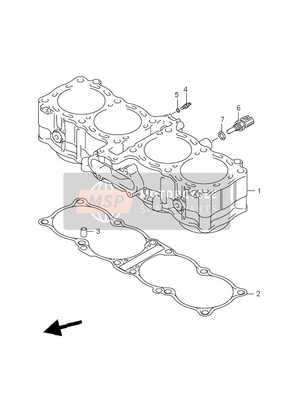 Suzuki GSF1250(N)(S)(NA)(SA) BANDIT 2008 Cylinder for a 2008 Suzuki GSF1250(N)(S)(NA)(SA) BANDIT