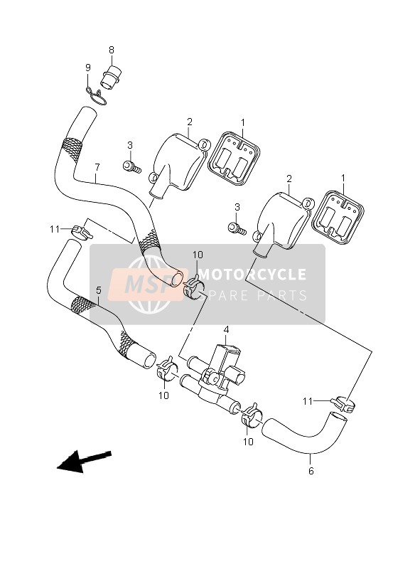 Suzuki GSF1250(N)(S)(NA)(SA) BANDIT 2008 2a aria per un 2008 Suzuki GSF1250(N)(S)(NA)(SA) BANDIT